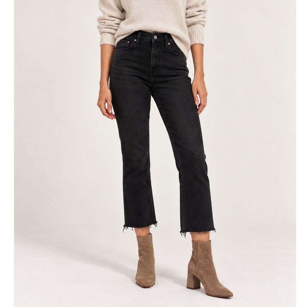 Madewell Cali Demi Bootcut Jeans Women's 25 Berkeley Black Cropped Bootcut Denim